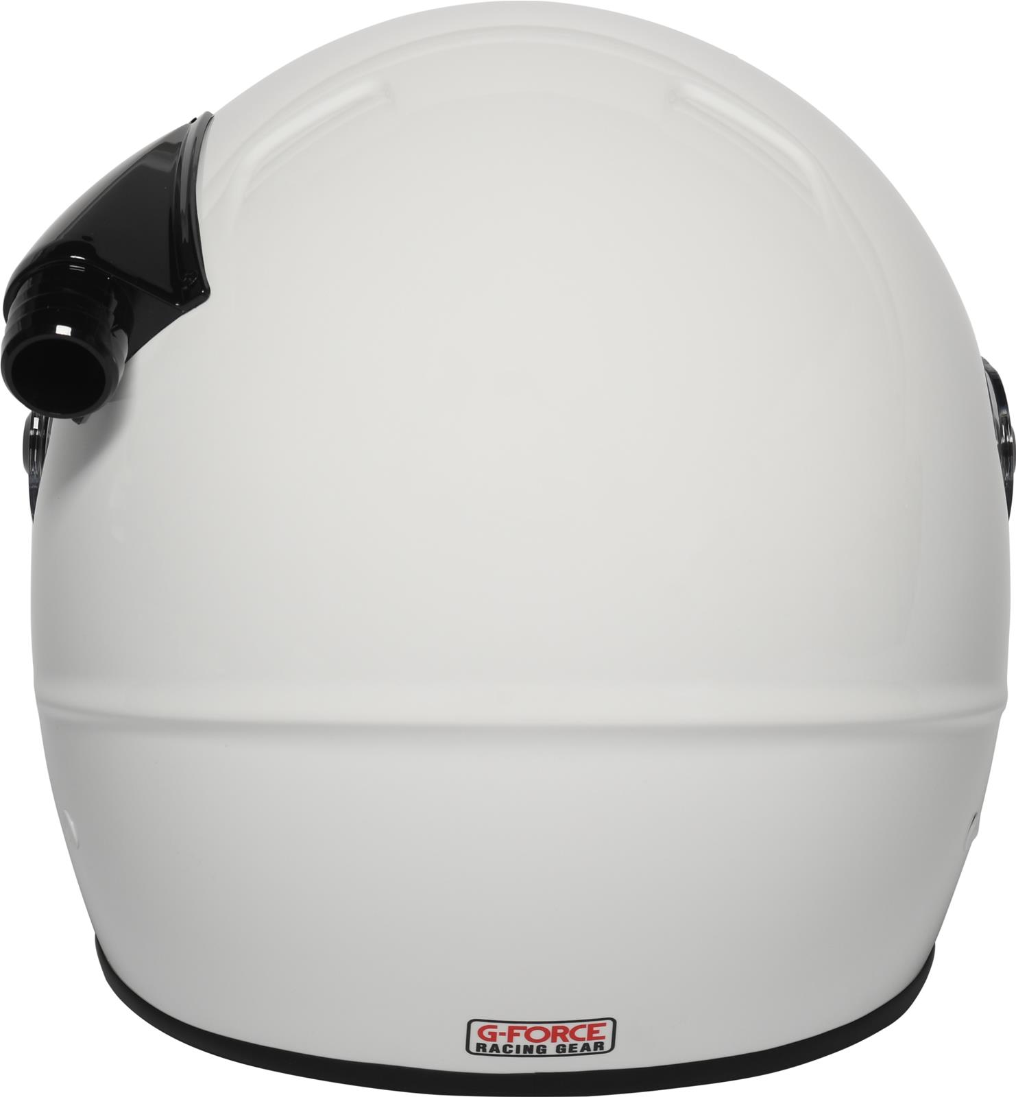 G-FORCE Rift AIR SA2020 Helmets 13016MEDWH Helmets, AIR, Full Face, Snell SA2020, Lightweight Fiberglass, Clear Polycarbonate Shield, EPS Liner, Vented, White, Gloss, Medium, Each thumbnail 7