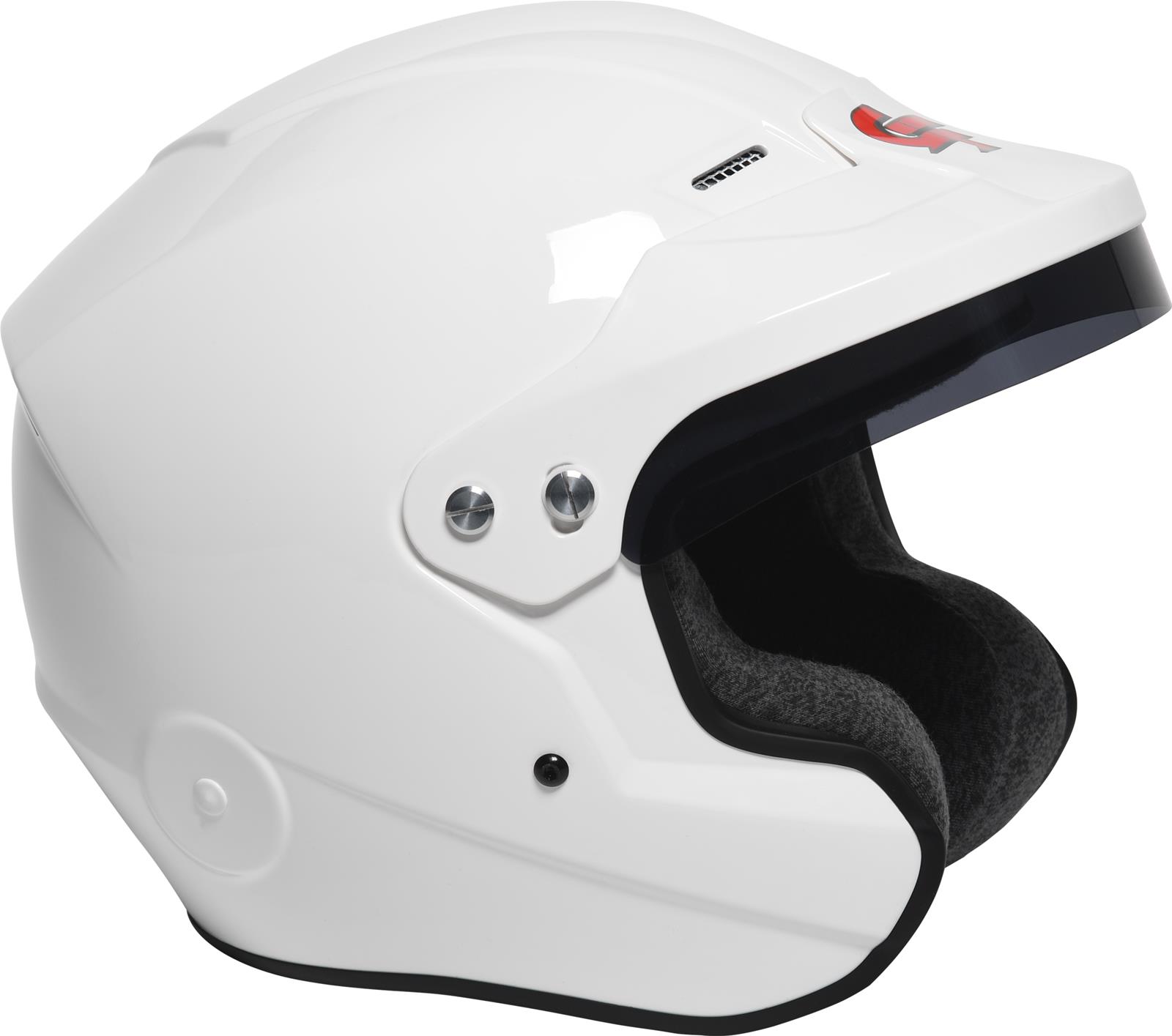 G-FORCE Nova OF SA2020 Helmets 16002SMLWH Helmet, OF, Open Face, Snell SA2020, Gloss White, Tinted Visor, EPS Liner, Small, Each thumbnail 3