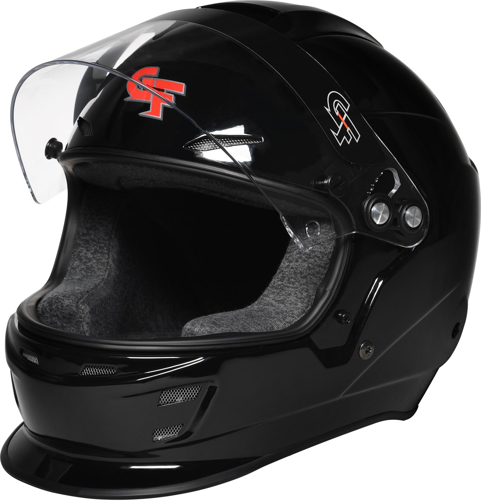 G-FORCE Nova Helmets 16004LRGBK Helmet, Nova, Full Face, Gloss Black, Clear Polycarbonate Shield, EPS Liner, Vented, Large, Each thumbnail 8