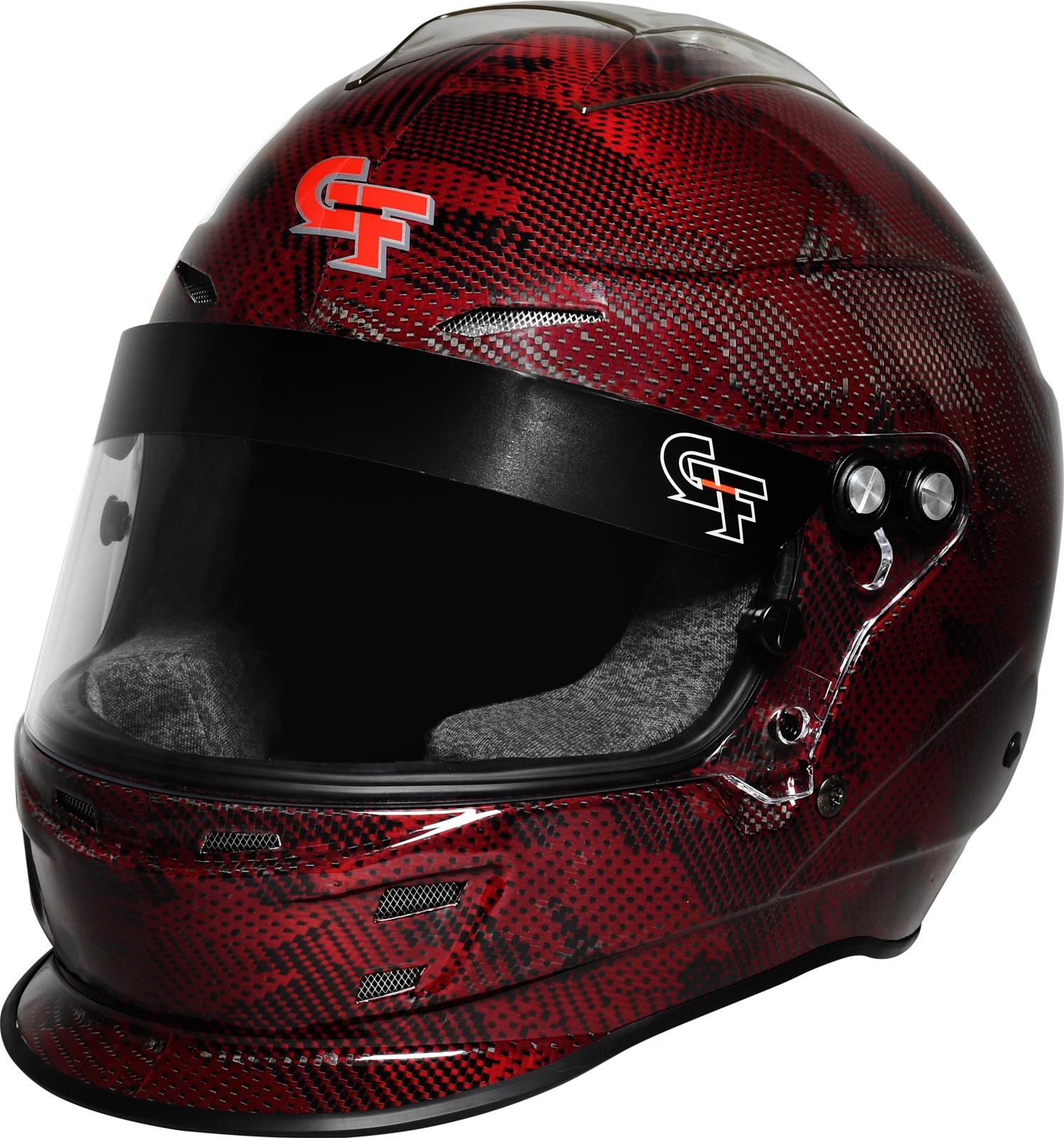 G-FORCE Nova Fusion SA2020 Helmets 16005XLGRD Helmet, Fusion, Full Face, Snell SA2020, Gloss Carbon Fiber Red, Clear Polycarbonate Shield, EPS Liner, Vented, XLarge, Each thumbnail 3