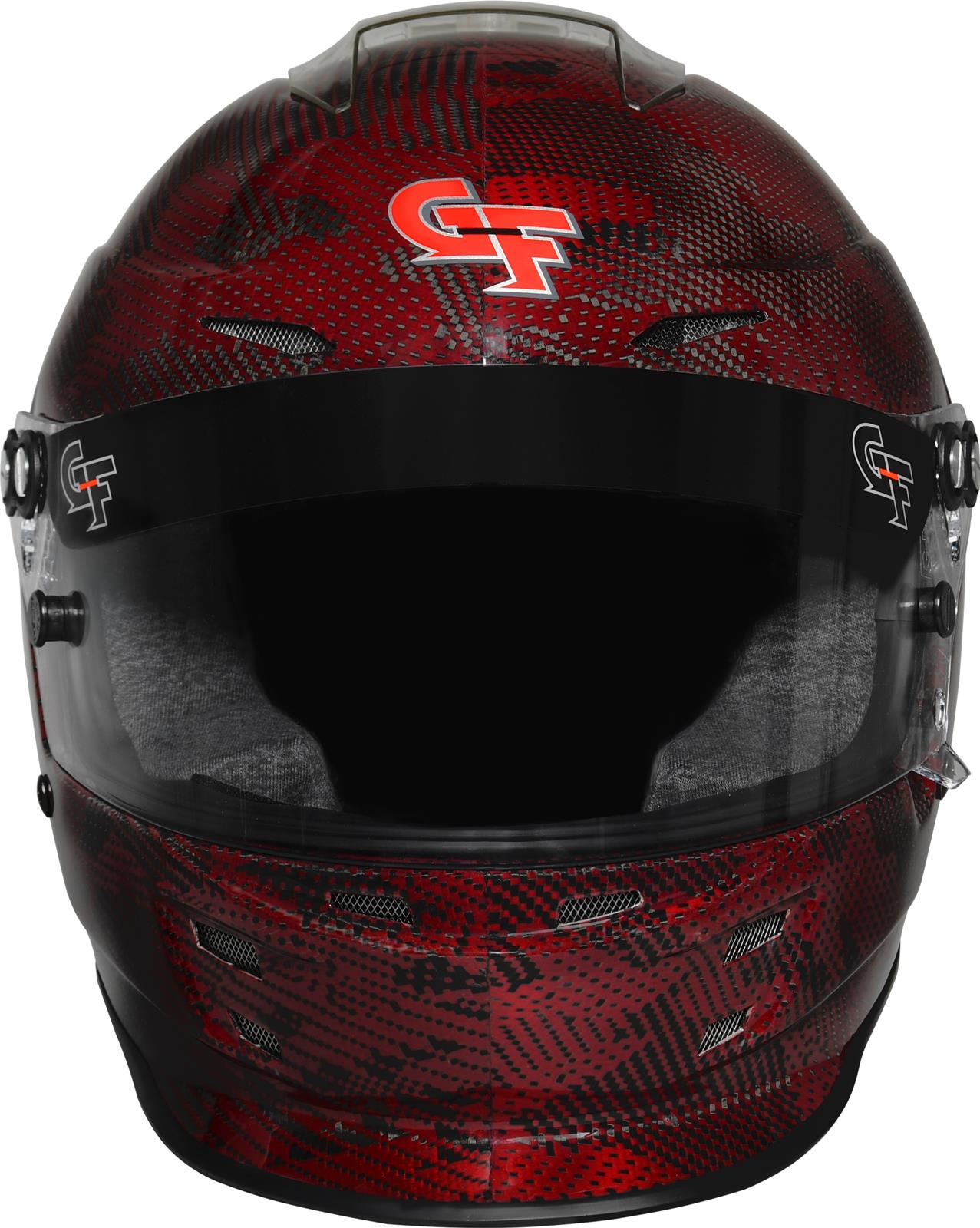 G-FORCE Nova Fusion SA2020 Helmets 16005XLGRD Helmet, Fusion, Full Face, Snell SA2020, Gloss Carbon Fiber Red, Clear Polycarbonate Shield, EPS Liner, Vented, XLarge, Each thumbnail 5