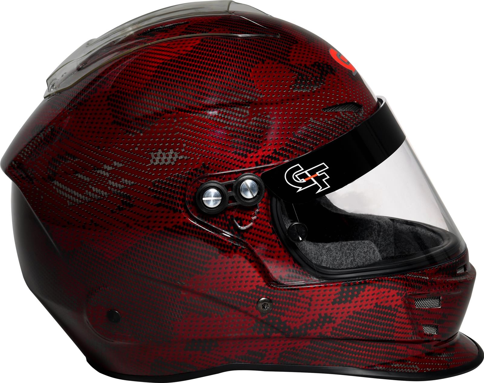G-FORCE Nova Fusion SA2020 Helmets 16005XLGRD Helmet, Fusion, Full Face, Snell SA2020, Gloss Carbon Fiber Red, Clear Polycarbonate Shield, EPS Liner, Vented, XLarge, Each thumbnail 2