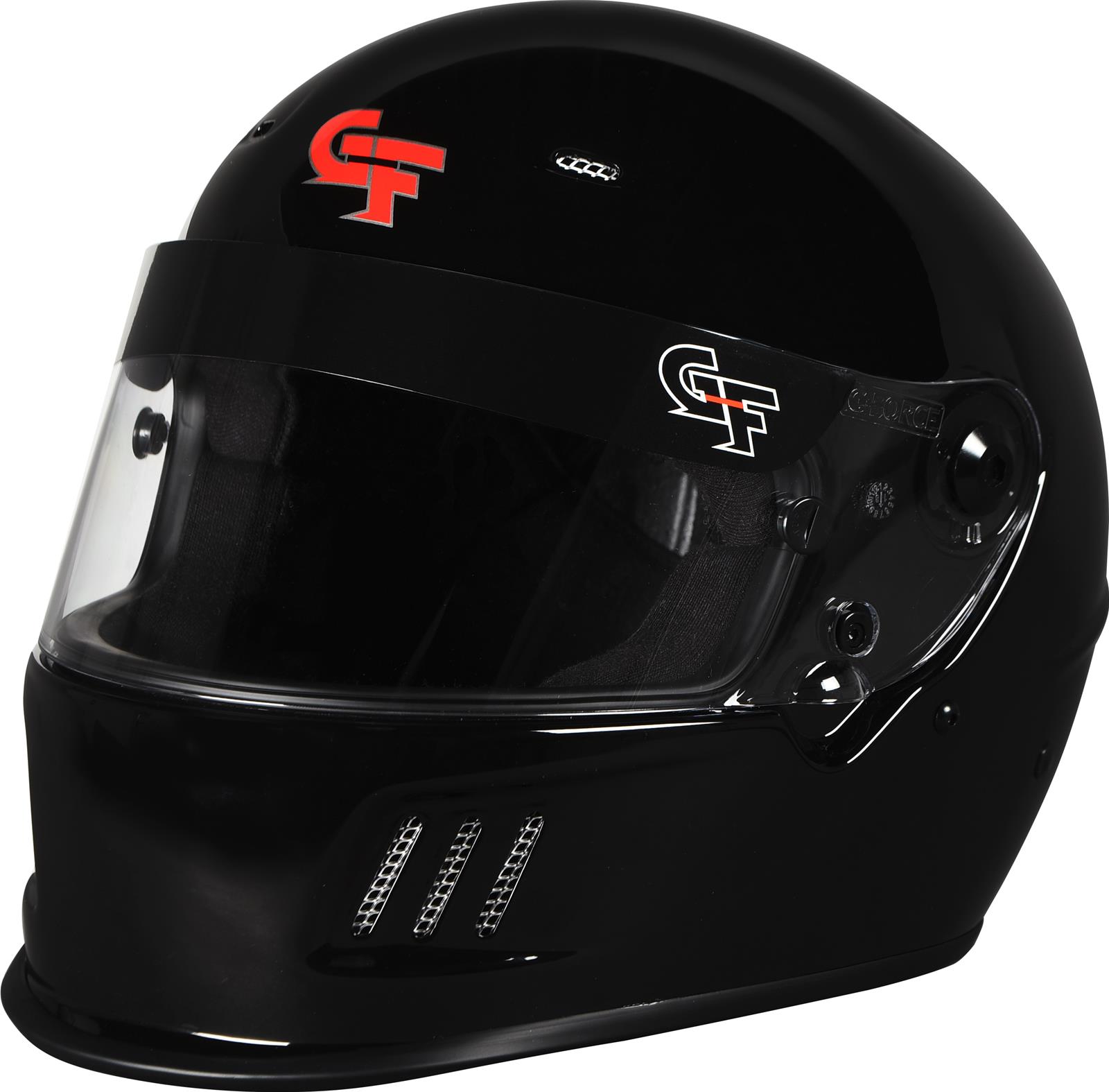 G-FORCE Rift SA2020 Helmets 13010SMLBK Helmet, Rift, Full Face, Snell SA2020, Gloss Black, Clear Polycarbonate Shield, EPS Liner, Vented, Small, Each