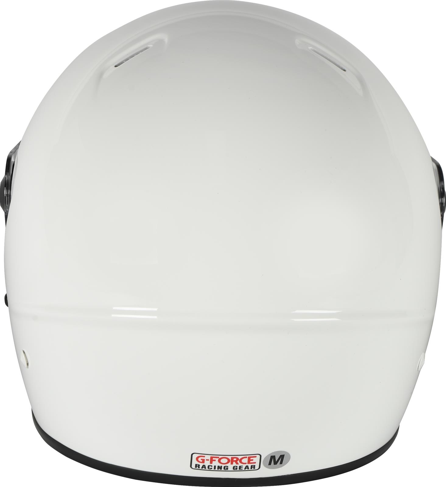 G-FORCE Rift SA2020 Helmets 13010XSMWH Helmet, Rift, Full Face, Snell SA2020, Gloss White, Clear Polycarbonate Shield, EPS Liner, Vented, X-Small, Each thumbnail 2