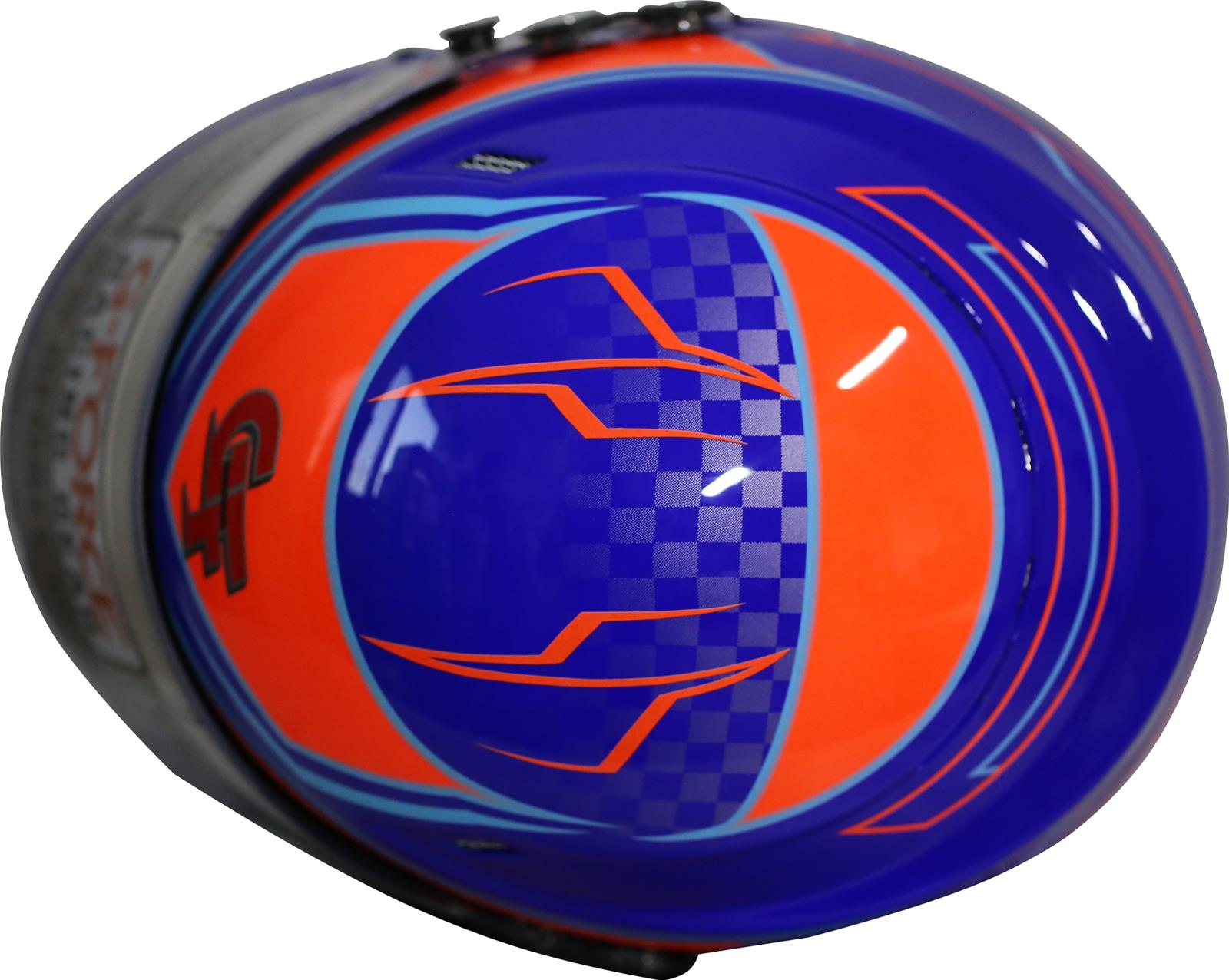 G-FORCE Rookie Graphics SFI 24.1 Helmets 3420BU Helmet, Graphics, Full Face, 24.1, Blue/Orange, Clear Polycarbonate Shield, EPS Liner, Vented, Youth Large, Each thumbnail 3