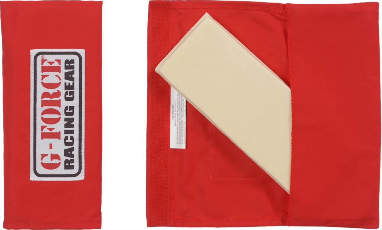 G-FORCE Harness Pads 4098RD Shoulder Pads, Fire Retardant Cotton, G-Force Gear Logo, Red, Pair