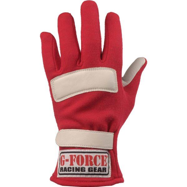 G-FORCE GF G5 RaceGrip Gloves 4101CMDRD Driving Gloves, RaceGrip, 2 Layers, Leather/Nomex®, Red, SFI 3.3/5, Youth Medium, Pair thumbnail 2