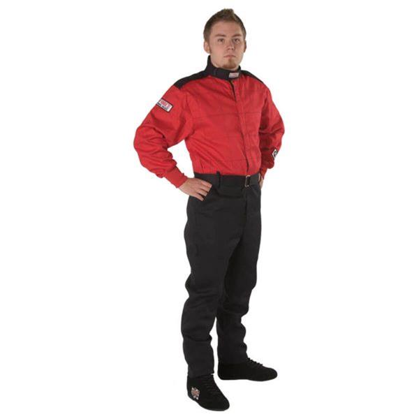 G-FORCE GF125 Driving Jackets 4126SMLRD Jacket, GF125, Single Layer, Pyrovatex, Small, Red, Each