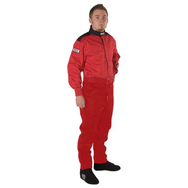 G-FORCE GF125 Driving Pants 4127XLGRD Pants, GF125, Single Layer, Pyrovatex, X-Large, Red, SFI 3.2 A/1, Each