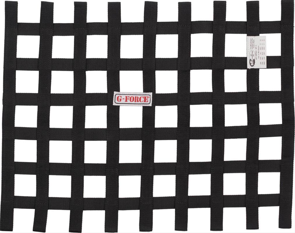 G-FORCE Ribbon Window Nets 4131BK Net, Black, Nylon, Ribbon, Rectangle, 23 in. x 23 in. x 18 in., Each