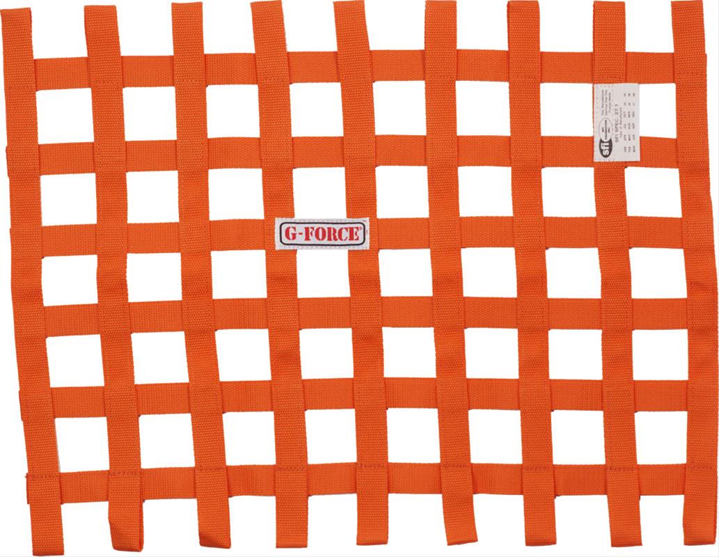 G-FORCE Ribbon Window Nets 4131OR Net, Orange, Nylon, Ribbon, Rectangle, 23 in. x 23 in. x 18 in., Each