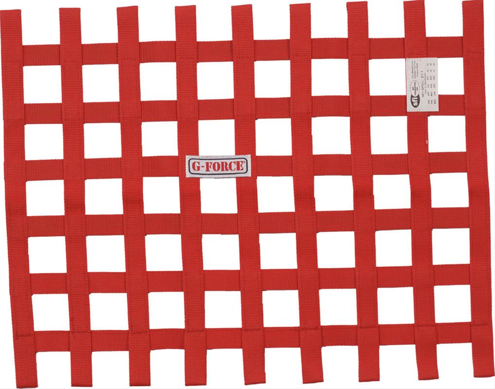 G-FORCE Ribbon Window Nets 4131RD Net, Red, Nylon, Ribbon, Rectangle, 23 in. x 23 in. x 18 in., Each