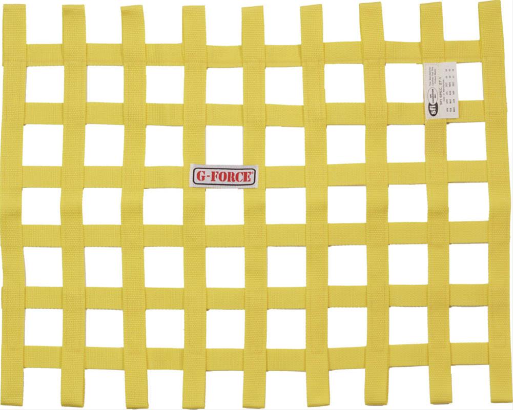 G-FORCE Ribbon Window Nets 4131YL Net, Yellow, Nylon, Ribbon, Rectangle, 23 in. x 23 in. x 18 in., Each