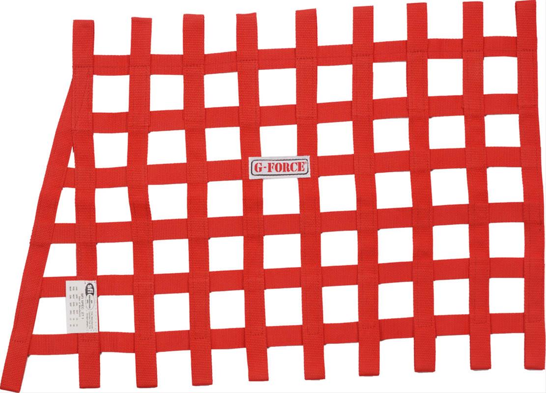 G-FORCE Ribbon Window Nets 4134RD Net, Red, Nylon, Ribbon, Trapeziod, 20 in. x 26 in. x 18 in., Each