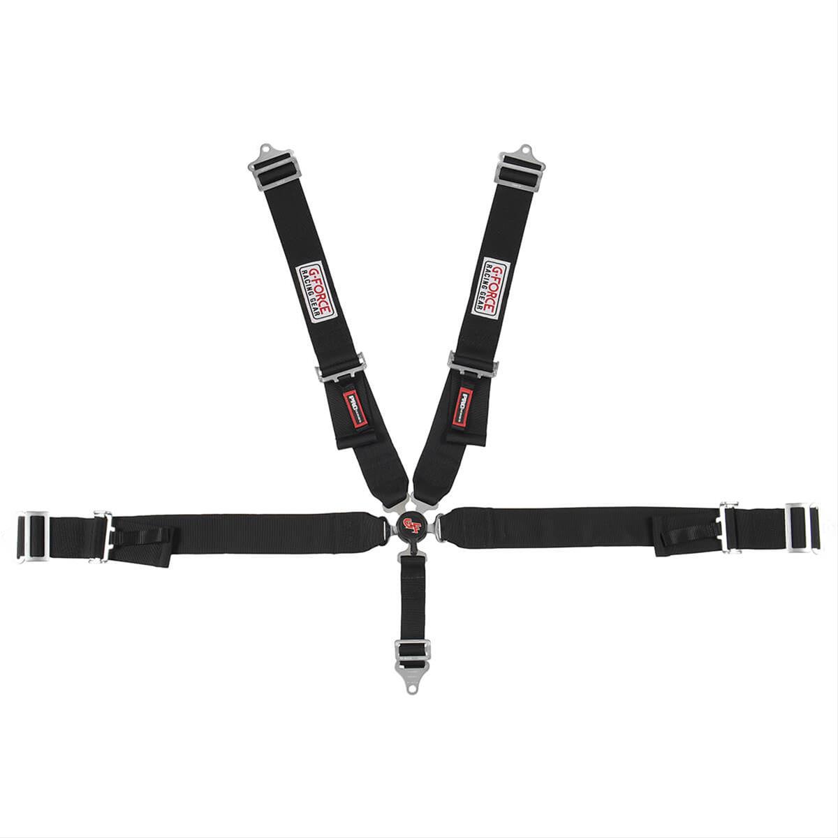 G-FORCE Camlock 5-Point Harness 7100BK Harness, Complete, Camlock, Individual-Type, Bolt-In, Floor Mount, Black, Each thumbnail 2