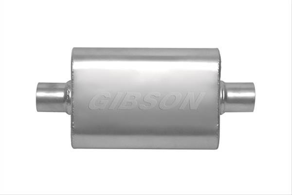 Gibson CFT Superflow Center/Center Oval Muffler - 4x9x13in/2.25in Inlet/2.25in Outlet - Stainless thumbnail 2