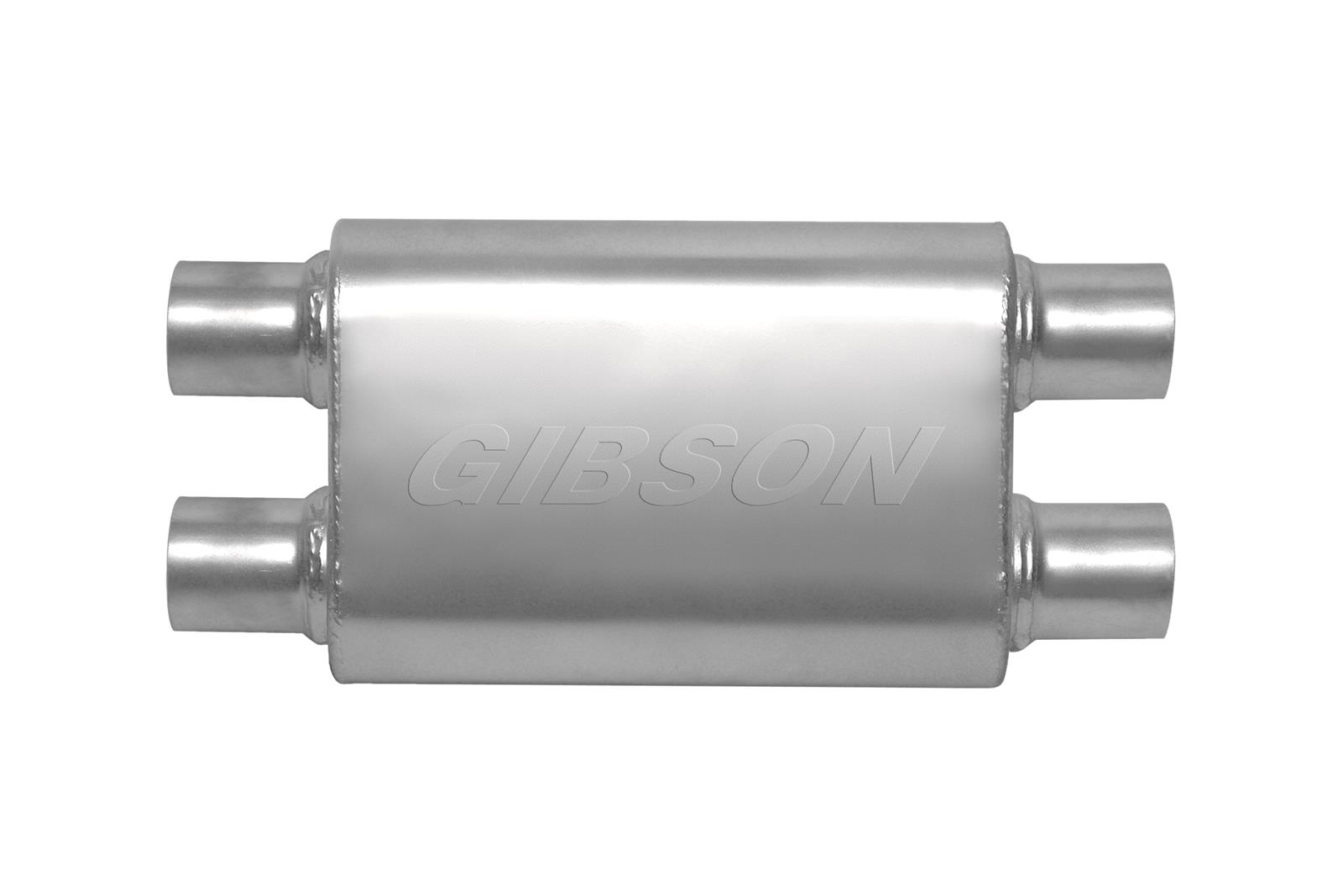 Gibson CFT Superflow Dual/Dual Oval Muffler - 4x9x13in/3in Inlet/2.5in Outlet - Stainless