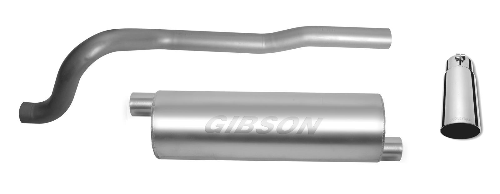 Gibson 18200 Single Exhaust System - Performance Exhaust With Aggressive Tone, 2.5" Pipes & 3" Stainless Tip