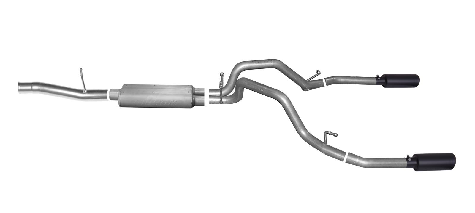 Gibson Performance Exhaust 65654B Gibson Elite Black Series Split Rear