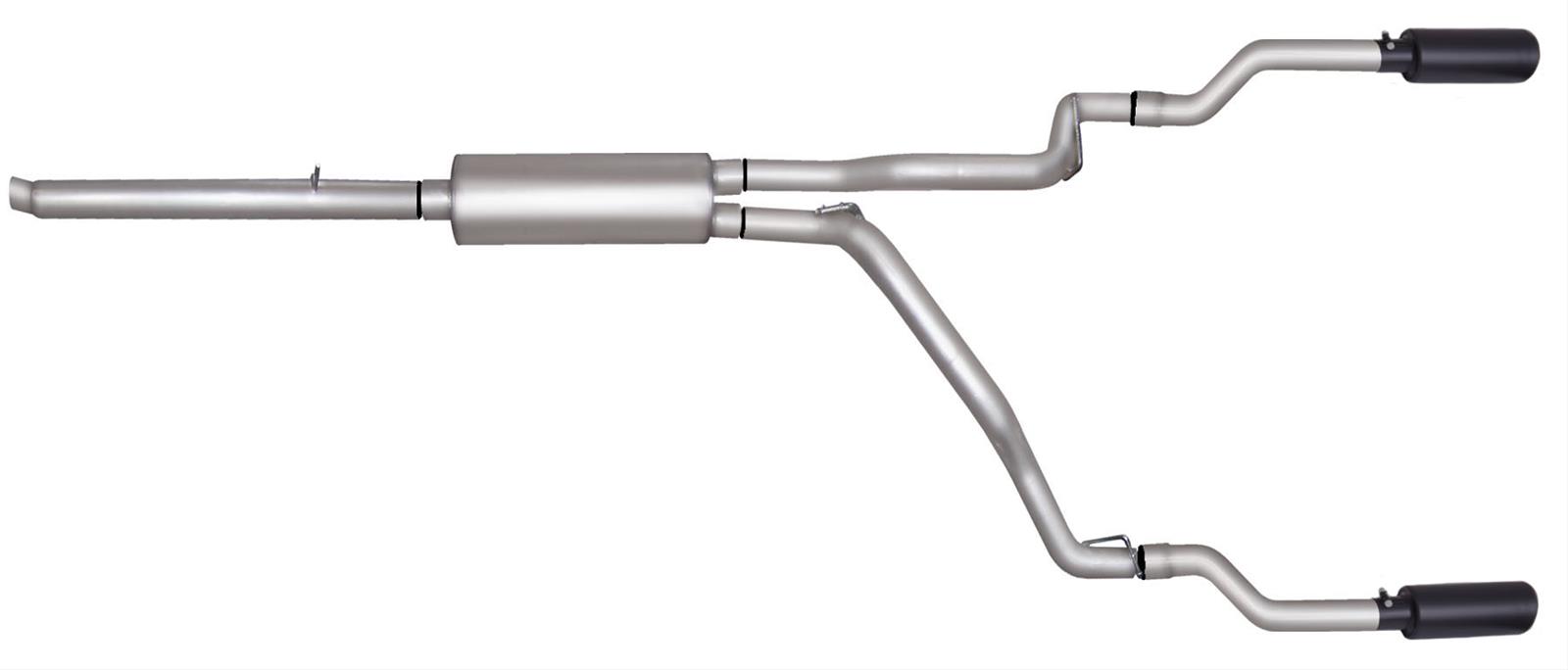 Gibson 05-08 Dodge Dakota SLT 3.7L 2.5in Cat-Back Dual Split Exhaust - Black Elite