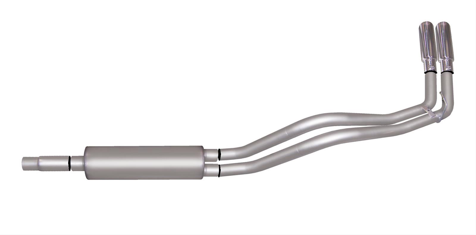 Gibson 94-96 Dodge Ram 1500 Base 3.9L 2.5in Cat-Back Dual Sport Exhaust - Stainless thumbnail 2