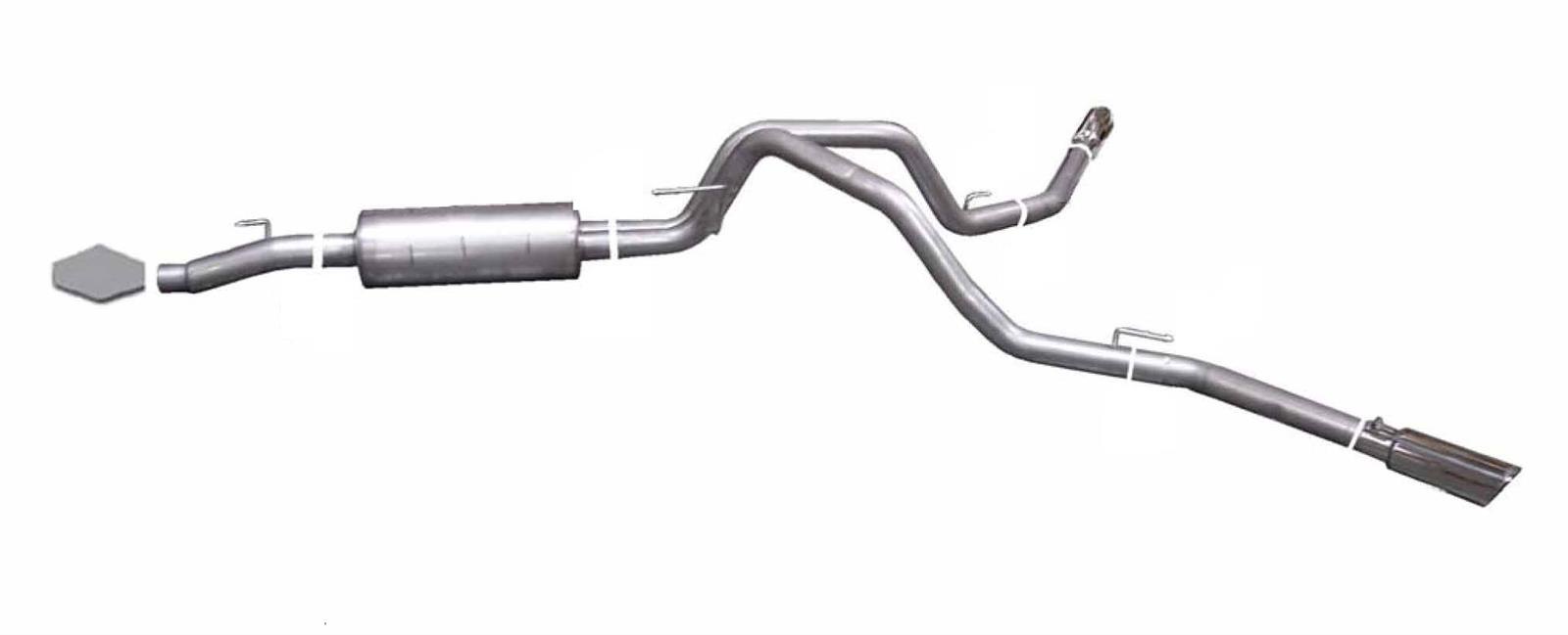Gibson 11-14 Ford F-150 FX4 5.0L 3in/2.5in Cat-Back Dual Extreme Exhaust - Stainless thumbnail 2