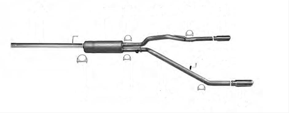 Gibson 11-14 Ford F-150 SVT Raptor 6.2L 3in Cat-Back Dual Split Exhaust - Stainless thumbnail 5