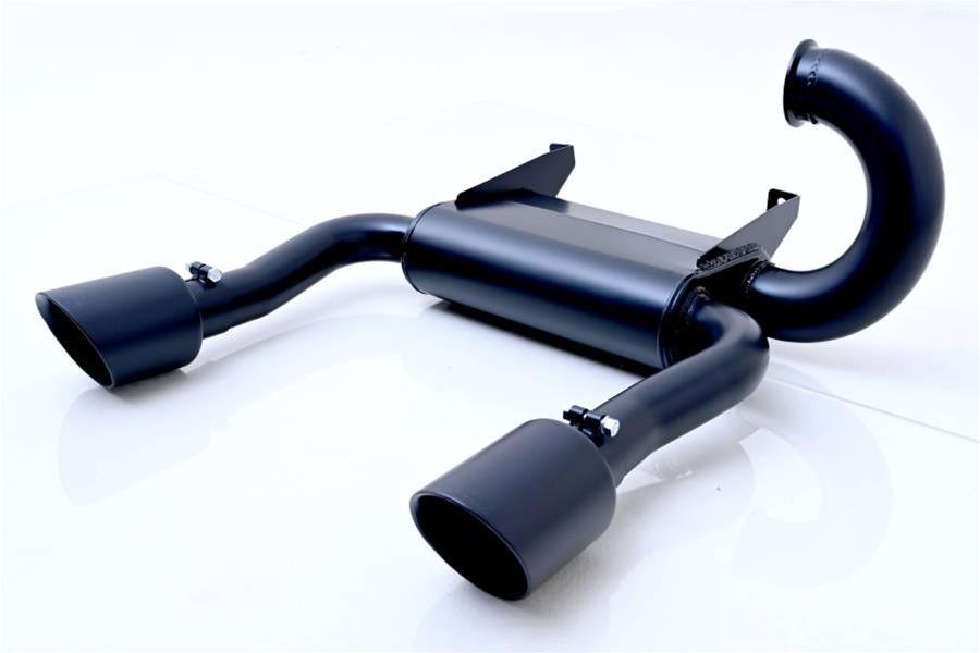 Gibson UTV Dual Tip Cat-Back Exhaust Systems for 2022-2024 YXZ1000R, YXZ1000R SS, SS XT-R - 92010 System, Stainless Steel, Black Ceramic Coated, Tips, Slant, Rolled Edge, Louvered/Chambered Muffler, Yamaha, Kit thumbnail 3