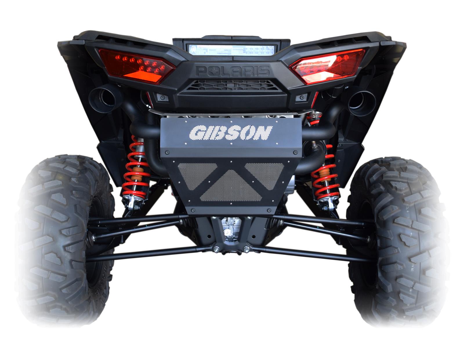 Gibson Side X Performance Slip On 409 Stainless Steel Inch Muffler 98038 Muffler, Side, Oval, Steel, Black Ceramic Coated, Black Ceramic Coated Tip, Polaris, Each thumbnail 3