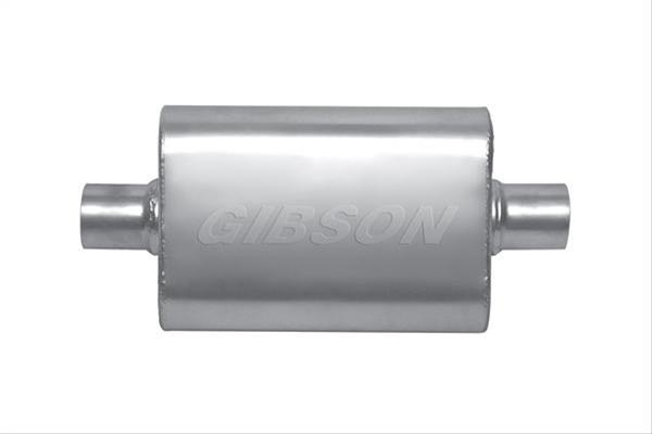 Gibson MWA Superflow Center/Center Oval Muffler - 4x9x14in/2.25in Inlet/2.25in Outlet - Stainless thumbnail 3