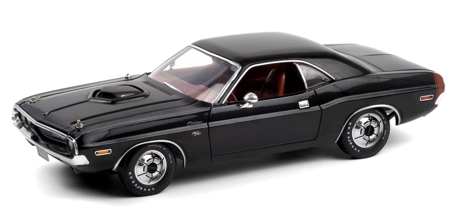 1/18ミニカー　Dodge Challenger R/T 1970 Greenlight 1:18 1970 Dodge Challenger R/T 440 paquete de 6 negro