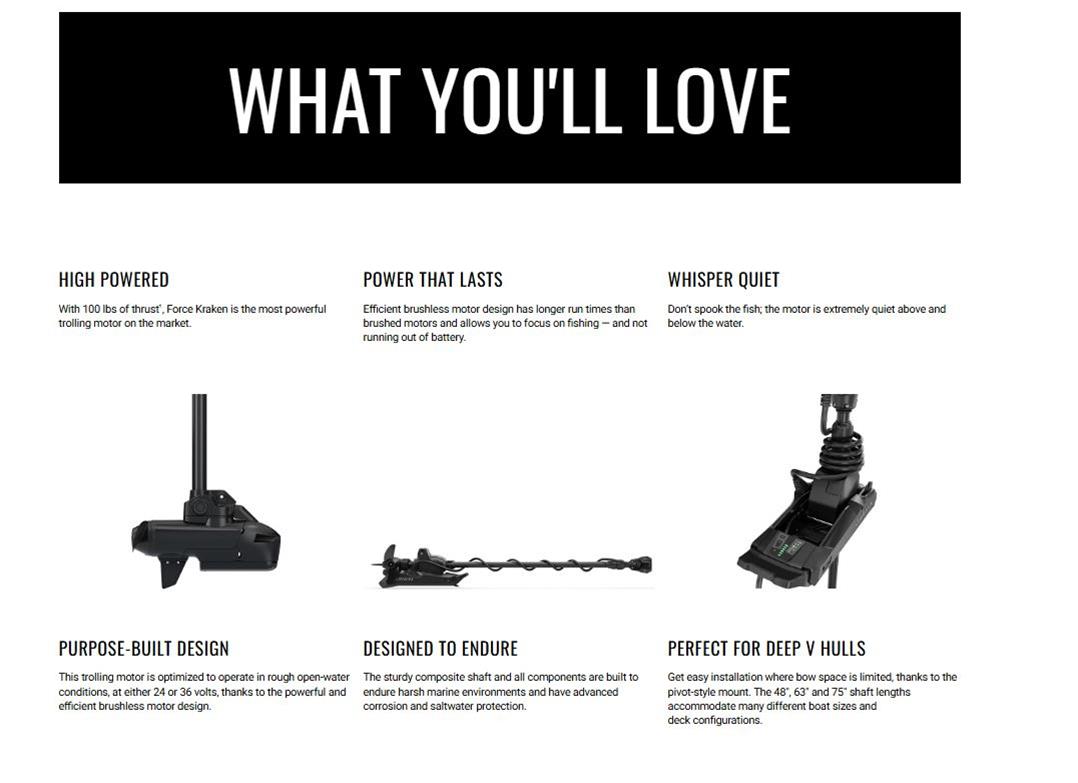 Garmin 010-02573-00 Garmin Force Kraken Trolling Motors