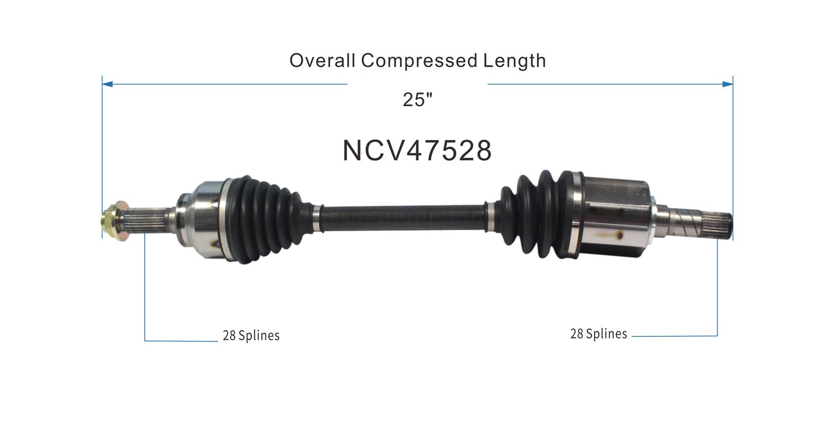 GSP North America Co Inc. NCV47528 GSP New CV Axle Assemblies