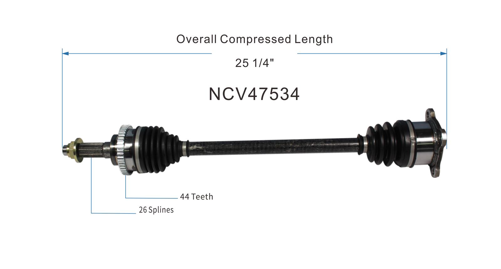 GSP North America Co Inc. NCV47534 GSP New CV Axle Assemblies