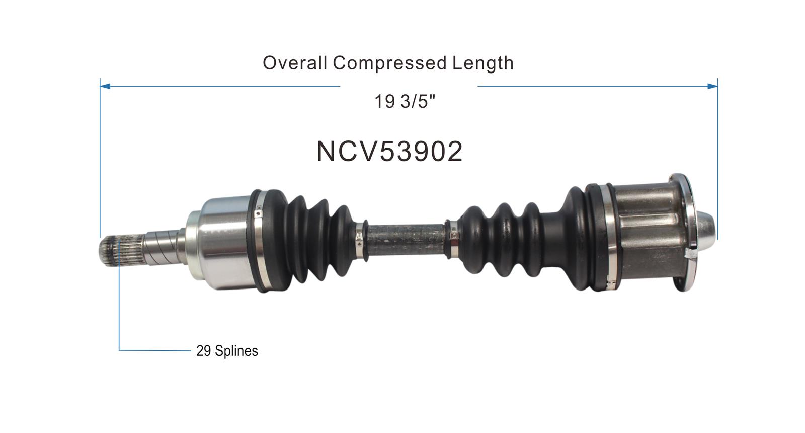 GSP North America Co Inc. NCV53902 GSP New CV Axle Assemblies