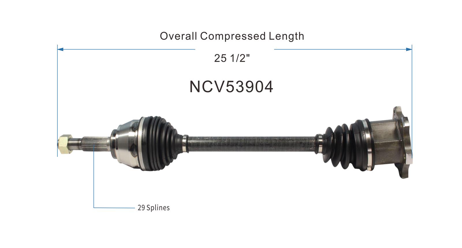 GSP North America Co Inc. NCV53904 GSP New CV Axle Assemblies