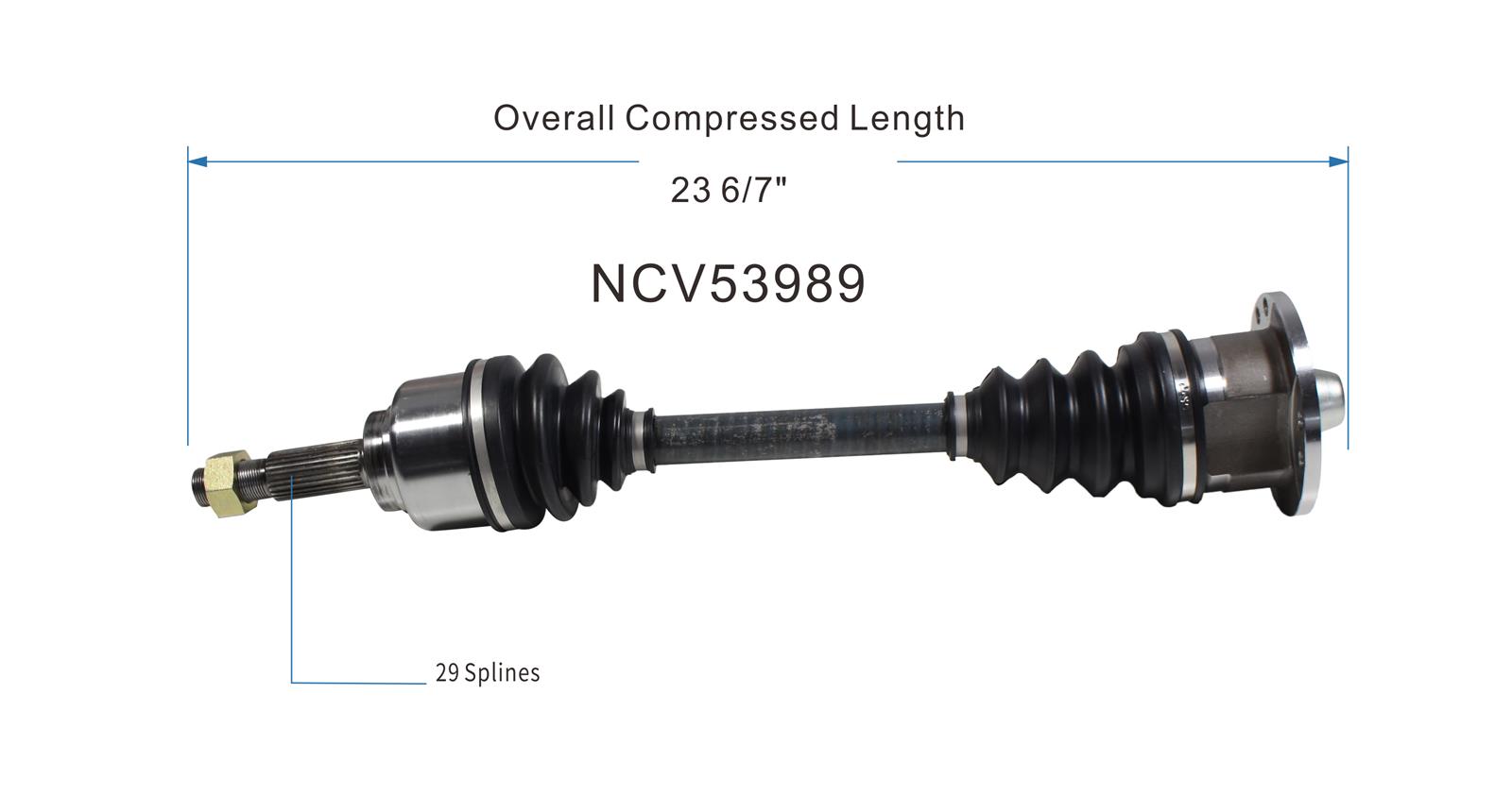 GSP North America Co Inc. NCV53989 GSP New CV Axle Assemblies