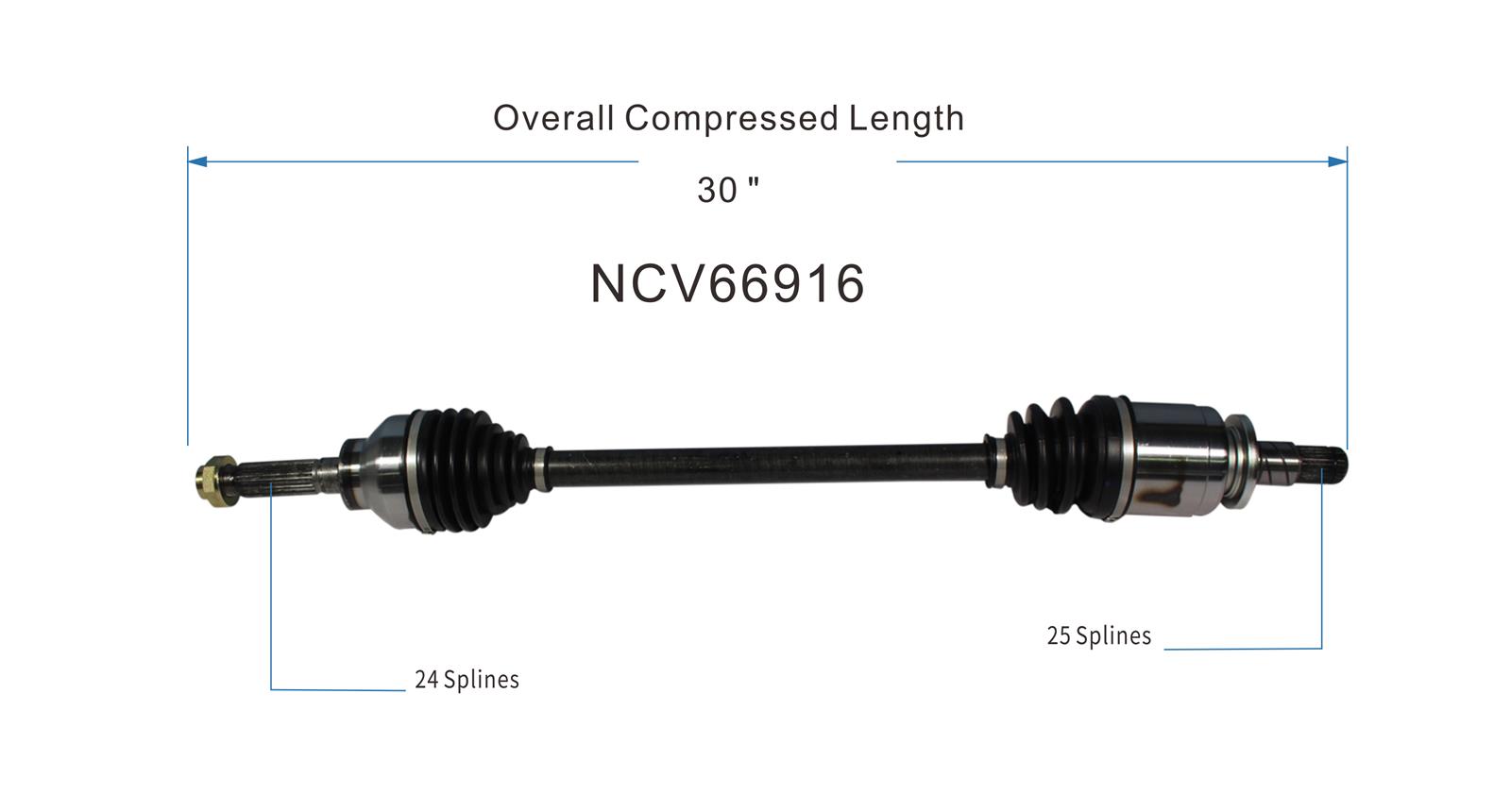 GSP North America Co Inc. NCV66916 GSP New CV Axle Assemblies