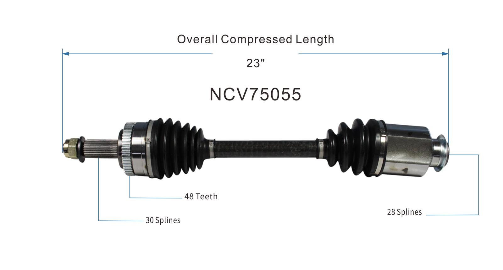 GSP North America Co Inc. NCV75055 GSP New CV Axle Assemblies