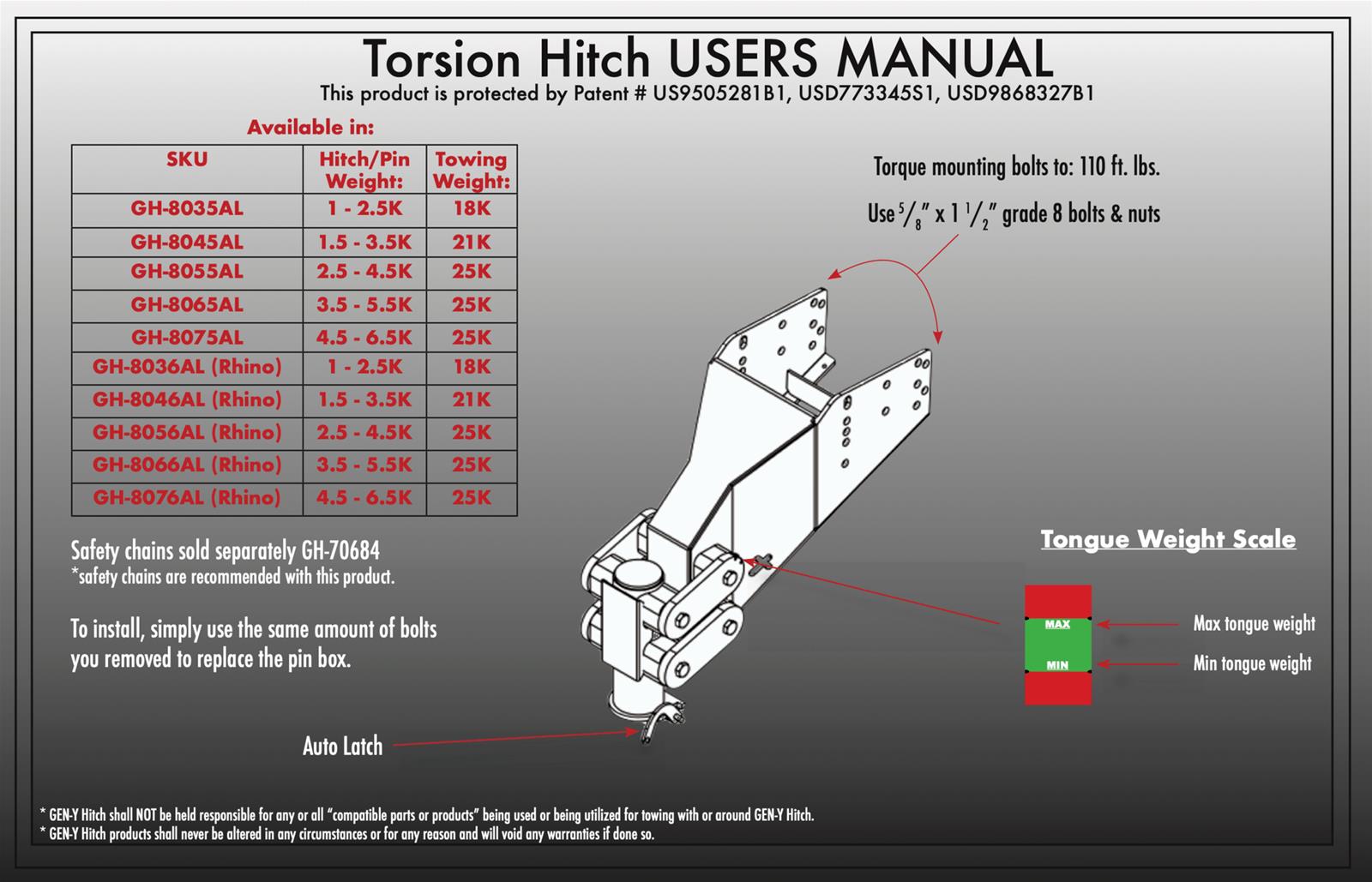 GENY Hitch GH8046AL GenY Executive Fifth Wheel to Gooseneck Couplers