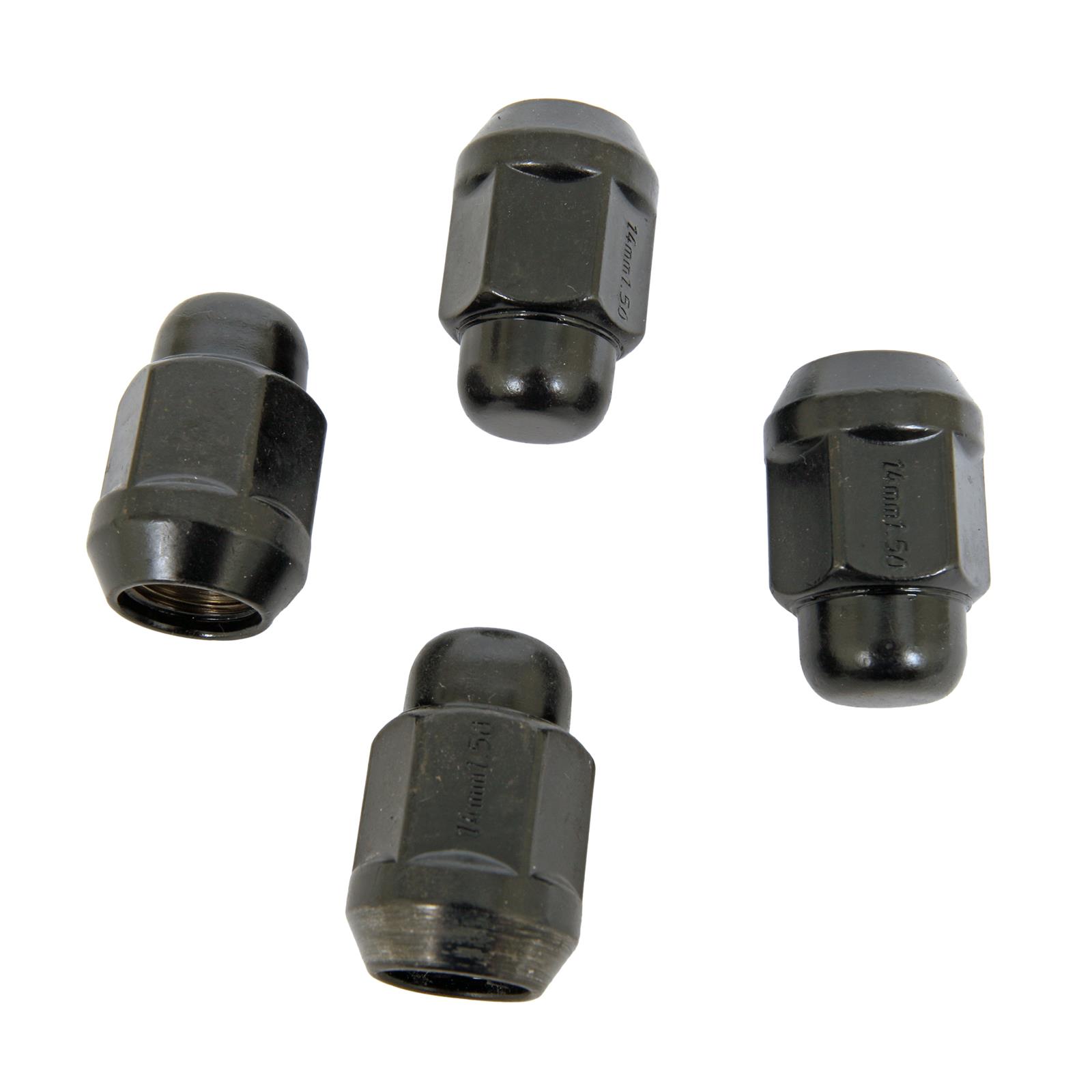 Gorilla Lug Nuts 91147BCB Acorn Bulge Black Chrome (13/16" Hex) Bagged 14mm x 1.50