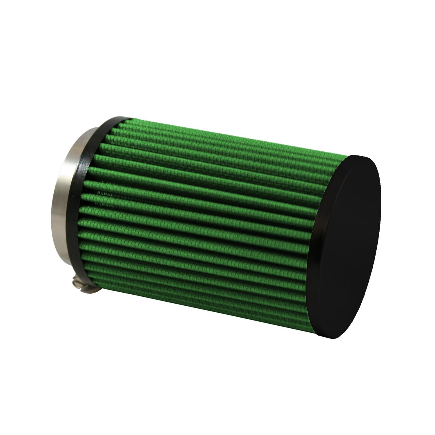 Green Filter High Performance Factory Replacement Air Filters 2094 Filter, Conical Flanged, Woven Cotton, Green, 2.50 in. Inlet Flange Diameter, 6.00 in. Length, Each