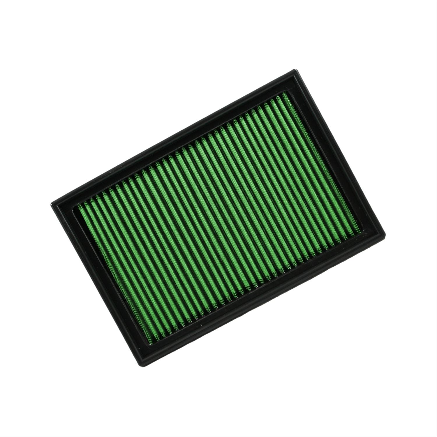 Green Filter High Performance Factory Replacement Air Filters 2388 Element, Panel, Woven Cotton, Green, Mazda, 2.0, 2.3, 2.5L, Each