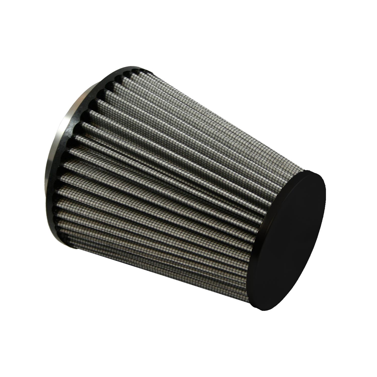 Green Filter High Performance Universal Air Filters 2850 Filter, Conical Flanged, Woven Cotton, White, 3.50 in. Inlet Flange, 6.25 in. Length, Each