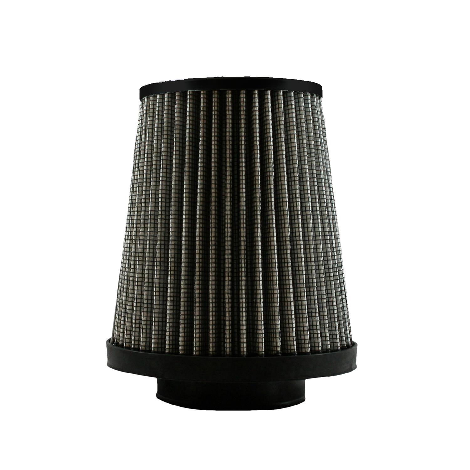 Green Filter High Performance Universal Air Filters 2853 Filter, Conical Flanged, Woven Cotton, White, 3.00 in. Inlet Flange, 6.00 in. Length, Each