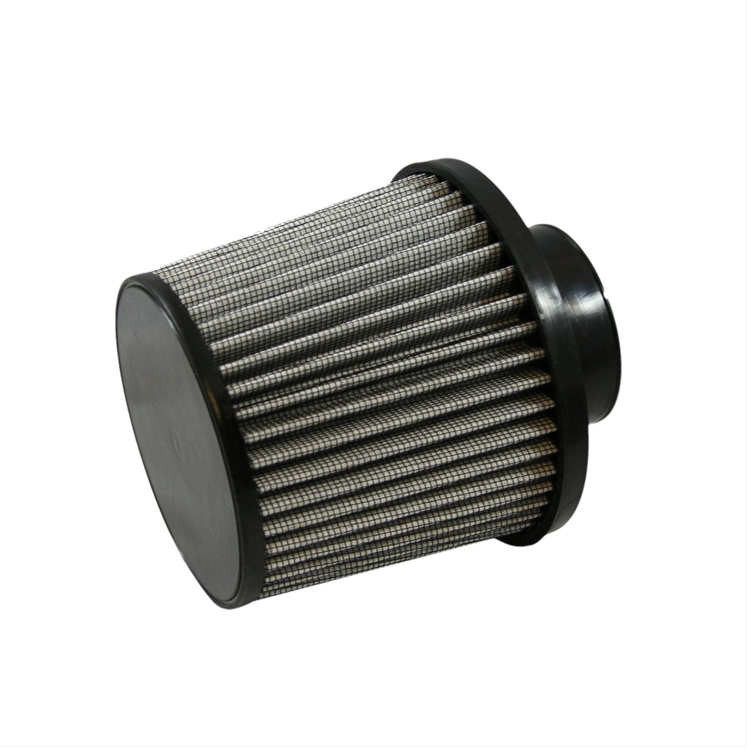 Green Filter High Performance Universal Air Filters 2882 Filter, Conical Flanged, Woven Cotton, White, 2.75 in. Inlet Flange Diameter, 5.00 in. Length, Each