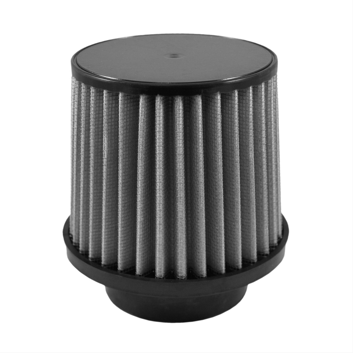Green Filter High Performance Universal Air Filters 2884 Filter, Conical Flanged, Woven Cotton, White, 2.50 in. Inlet Flange Diameter, 5.00 in. Length, Each