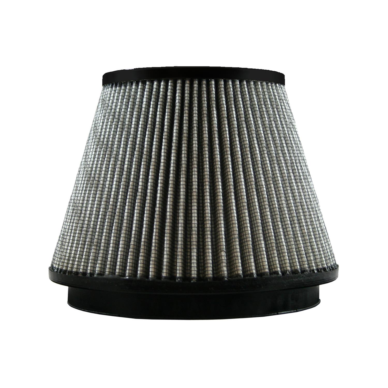 Green Filter High Performance Universal Air Filters 2886 Filter, Conical Flanged, Woven Cotton, White, 6.00 in. Inlet Flange Diameter, 5.25 in. Length, Each