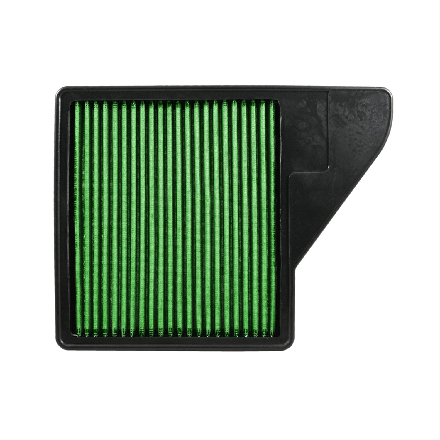 Green Filter High Performance Factory Replacement Air Filters 7075 Element, Woven Cotton, Green, Ford, 3.7, 4.6, 5.0L, Each