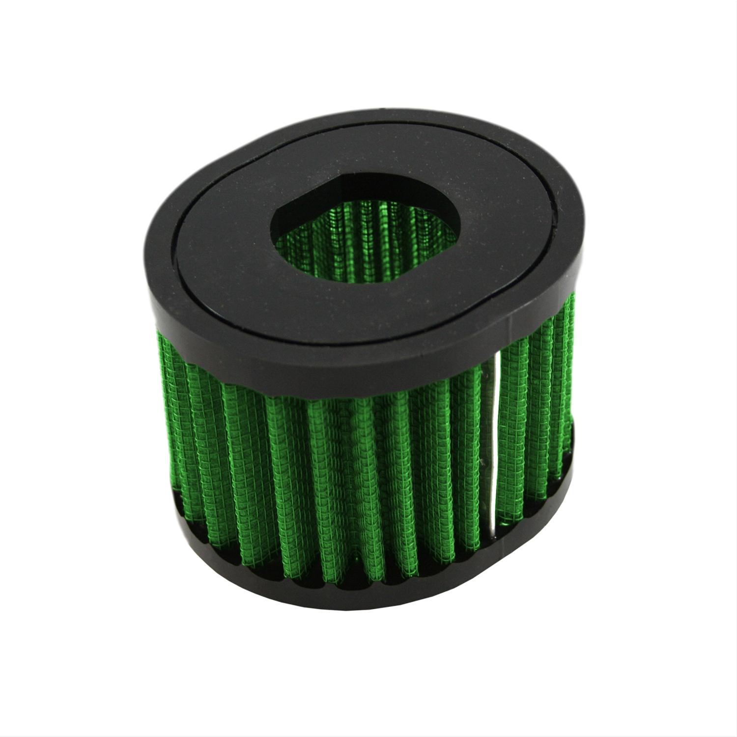 Green Filter High Performance Universal Air Filters 7180 Filter, Conical Oval Flanged, Woven Cotton, Green, 1.270 in. Inlet Flange Diameter, 3.12 in. Length, Each thumbnail 2
